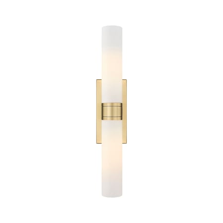 A large image of the Innovations Lighting 617-2W-3-24 Ballston Urban Vanity Brushed Brass / Matte White