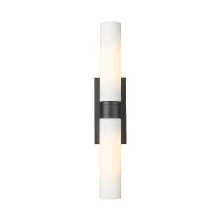 A large image of the Innovations Lighting 617-2W-3-24 Ballston Urban Vanity Matte Black / Matte White