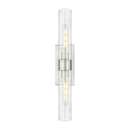 A large image of the Innovations Lighting 617-2W-3-24 Ballston Urban Vanity Satin Nickel / Seedy