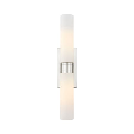 A large image of the Innovations Lighting 617-2W-3-24 Ballston Urban Vanity Satin Nickel / Matte White