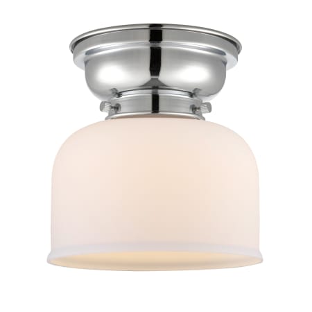 A large image of the Innovations Lighting 623-1F Large Bell Polished Chrome / Matte White