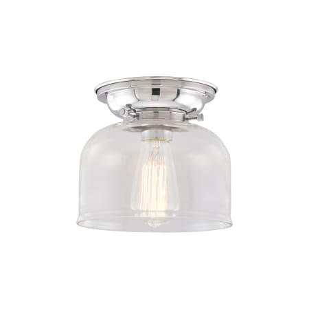 A large image of the Innovations Lighting 623-1F Large Bell Polished Chrome / Clear