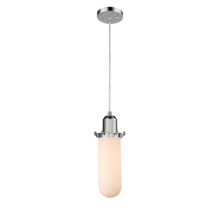 A large image of the Innovations Lighting 900-1P-CE228 Centri Polished Chrome / Matte White