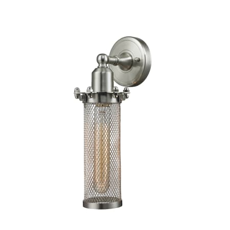 A large image of the Innovations Lighting 900-1W Mesh Tube Brushed Satin Nickel