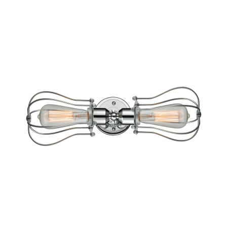 A large image of the Innovations Lighting 900-2W Bell Cage Polished Chrome