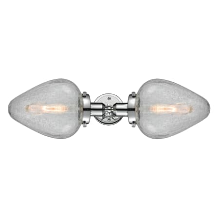 A large image of the Innovations Lighting 900H-2W Acorn Polished Chrome / Clear Crackle