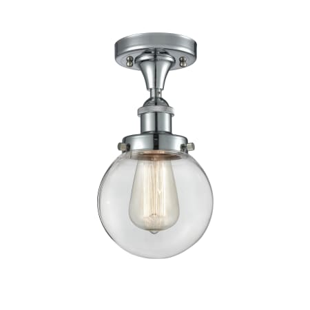 A large image of the Innovations Lighting 916-1C Beacon Polished Chrome / Clear