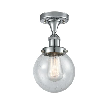 A large image of the Innovations Lighting 916-1C Beacon Polished Chrome / Seedy