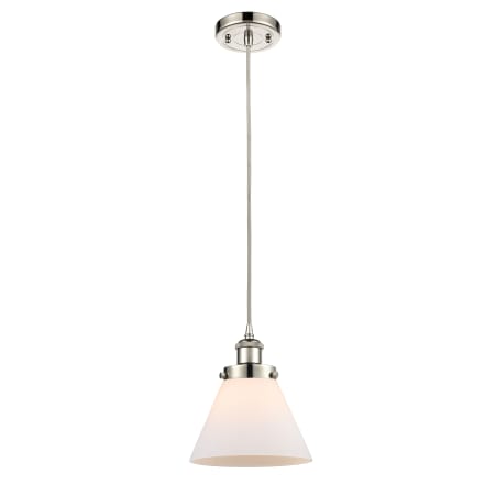 A large image of the Innovations Lighting 916-1P-10-8 Cone Pendant Alternate image