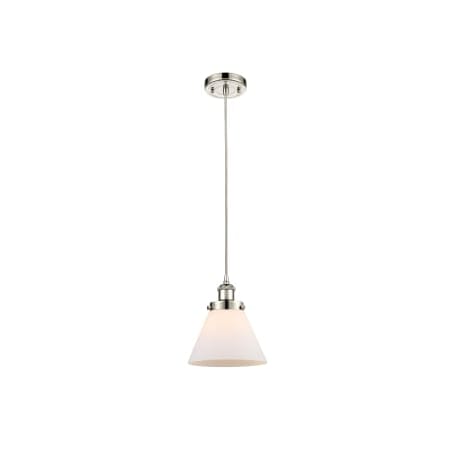 A large image of the Innovations Lighting 916-1P-10-8 Cone Pendant Alternate Image