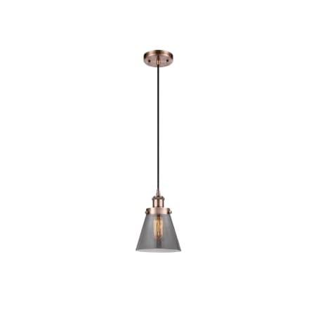 A large image of the Innovations Lighting 916-1P-9-6 Cone Pendant Alternate Image