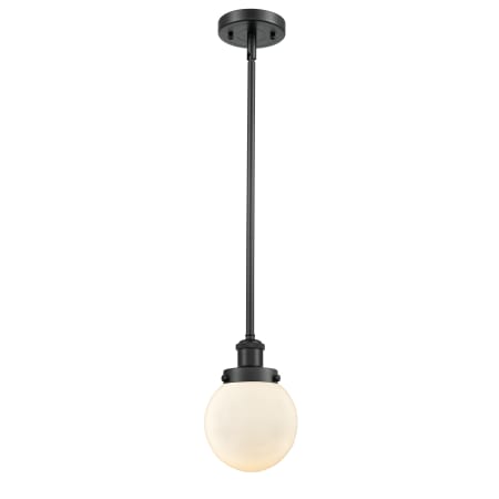 A large image of the Innovations Lighting 916-1S Beacon Matte Black / Matte White