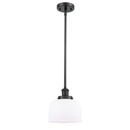 A large image of the Innovations Lighting 916-1S Large Bell Matte Black / Matte White