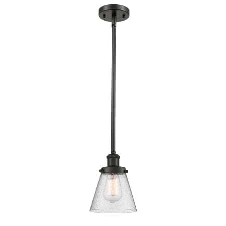 A large image of the Innovations Lighting 916-1S Small Cone Oil Rubbed Bronze / Seedy