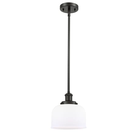 A large image of the Innovations Lighting 916-1S Large Bell Oil Rubbed Bronze / Matte White