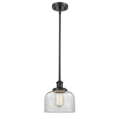 A large image of the Innovations Lighting 916-1S Large Bell Oil Rubbed Bronze / Clear