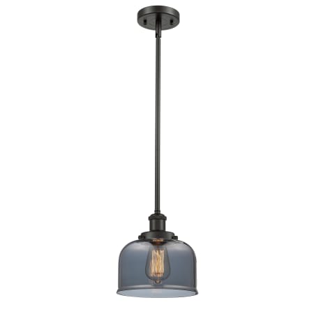 A large image of the Innovations Lighting 916-1S Large Bell Oil Rubbed Bronze / Plated Smoke