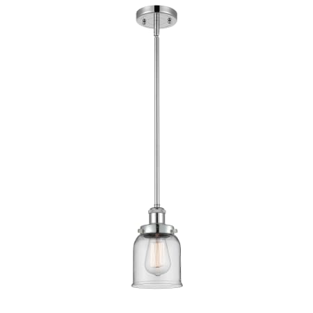 A large image of the Innovations Lighting 916-1S Small Bell Polished Chrome / Clear