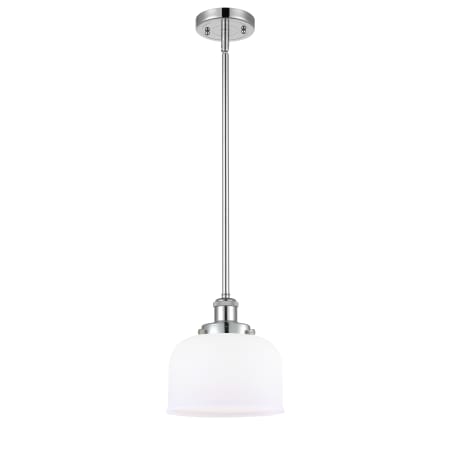 A large image of the Innovations Lighting 916-1S Large Bell Polished Chrome / Matte White