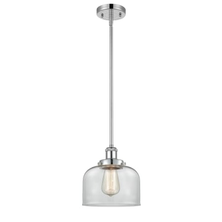 A large image of the Innovations Lighting 916-1S Large Bell Polished Chrome / Clear