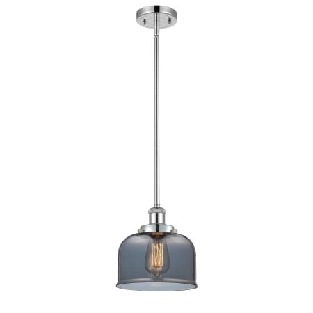 A large image of the Innovations Lighting 916-1S Large Bell Polished Chrome / Plated Smoke