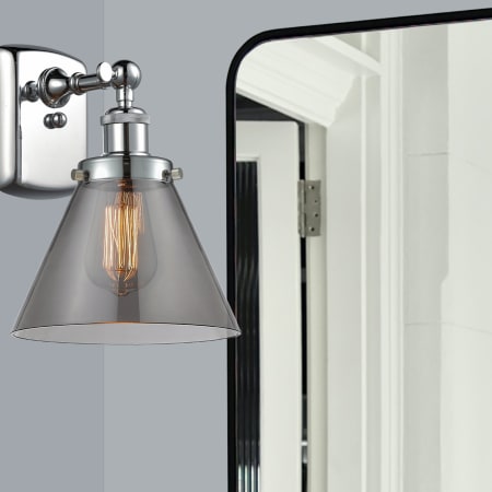 A large image of the Innovations Lighting 916-1W Large Cone Alternate Image