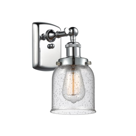 A large image of the Innovations Lighting 916-1W Small Bell Polished Chrome / Seedy