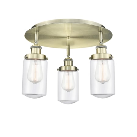 A large image of the Innovations Lighting 916-3C-10-17 Dover Flush Alternate Image