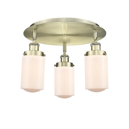 A large image of the Innovations Lighting 916-3C-10-17 Dover Flush Alternate Image