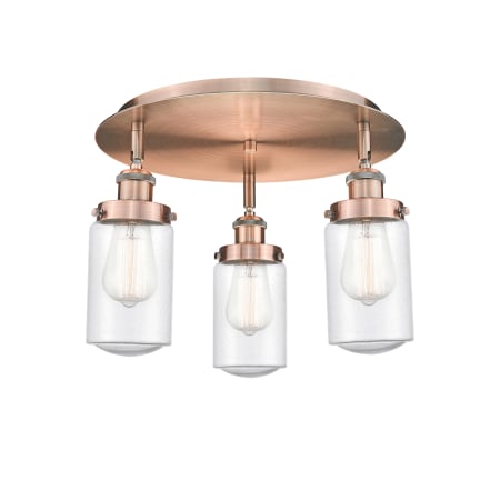 A large image of the Innovations Lighting 916-3C-10-17 Dover Flush Alternate Image