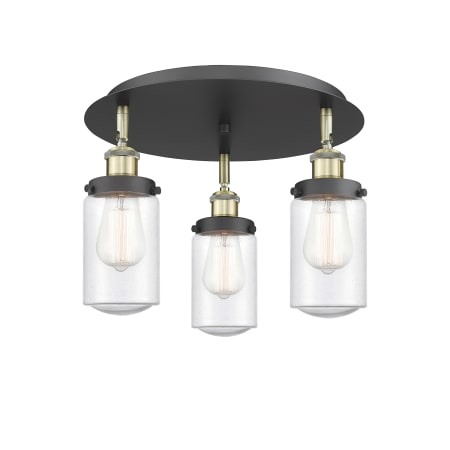 A large image of the Innovations Lighting 916-3C-10-17 Dover Flush Alternate Image