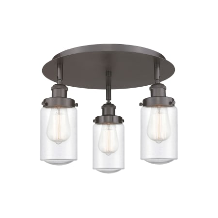 A large image of the Innovations Lighting 916-3C-10-17 Dover Flush Alternate Image