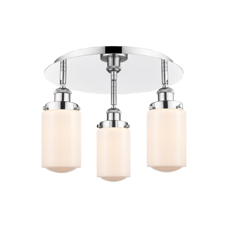 A large image of the Innovations Lighting 916-3C-10-17 Dover Flush Alternate Image