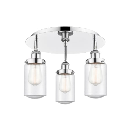 A large image of the Innovations Lighting 916-3C-10-17 Dover Flush Alternate Image