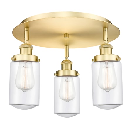 A large image of the Innovations Lighting 916-3C-10-17 Dover Flush Alternate Image