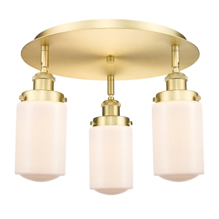 A large image of the Innovations Lighting 916-3C-10-17 Dover Flush Alternate Image