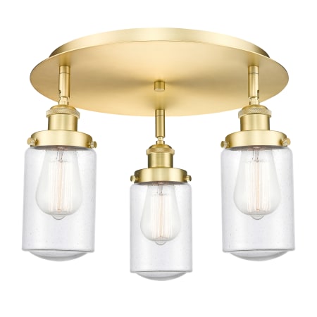 A large image of the Innovations Lighting 916-3C-10-17 Dover Flush Alternate Image