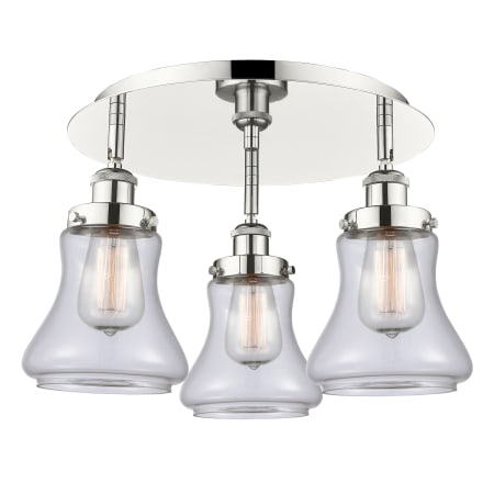 A large image of the Innovations Lighting 916-3C-10-18 Bellmont Flush Alternate Image