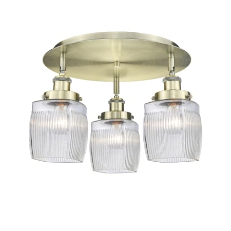 A large image of the Innovations Lighting 916-3C-10-18 Colton Flush Alternate Image