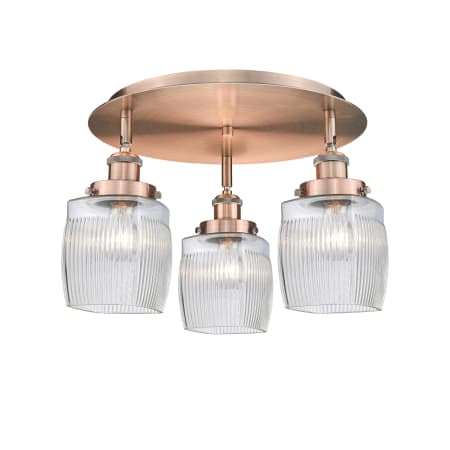 A large image of the Innovations Lighting 916-3C-10-18 Colton Flush Alternate Image