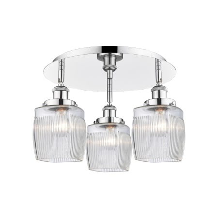 A large image of the Innovations Lighting 916-3C-10-18 Colton Flush Alternate Image