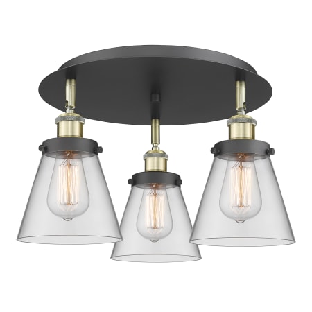 A large image of the Innovations Lighting 916-3C-10-18 Cone Flush Alternate Image