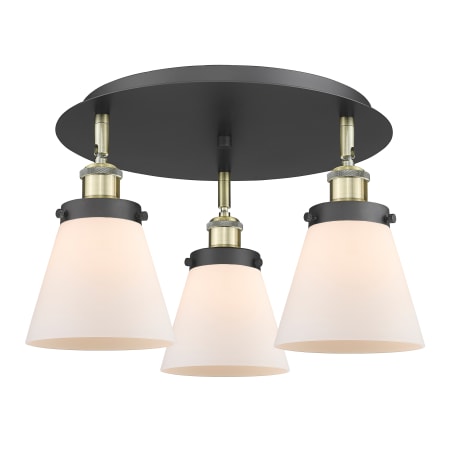 A large image of the Innovations Lighting 916-3C-10-18 Cone Flush Alternate Image