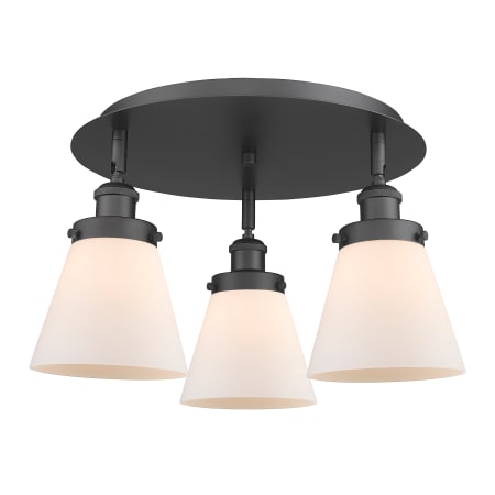 A large image of the Innovations Lighting 916-3C-10-18 Cone Flush Alternate Image