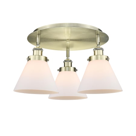 A large image of the Innovations Lighting 916-3C-10-20 Cone Flush Alternate Image