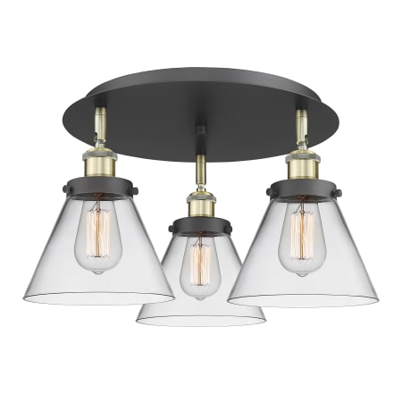 A large image of the Innovations Lighting 916-3C-10-20 Cone Flush Alternate Image