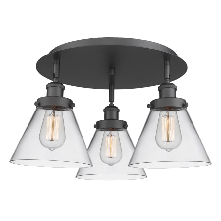 A large image of the Innovations Lighting 916-3C-10-20 Cone Flush Alternate Image