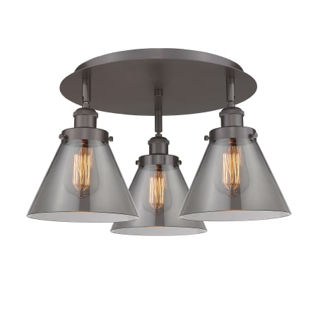 A large image of the Innovations Lighting 916-3C-10-20 Cone Flush Alternate Image