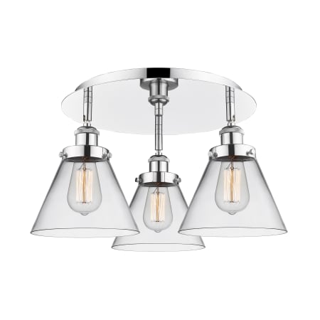 A large image of the Innovations Lighting 916-3C-10-20 Cone Flush Alternate Image