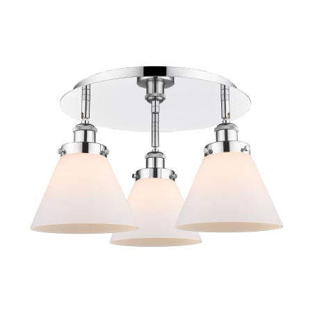 A large image of the Innovations Lighting 916-3C-10-20 Cone Flush Alternate Image